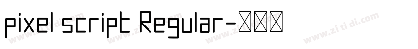 pixel script Regular字体转换